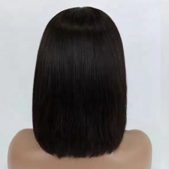 12inch Lace Frontal Wig 13x4 Lace Front Human Hair Wigs Transparent for black straight wigs