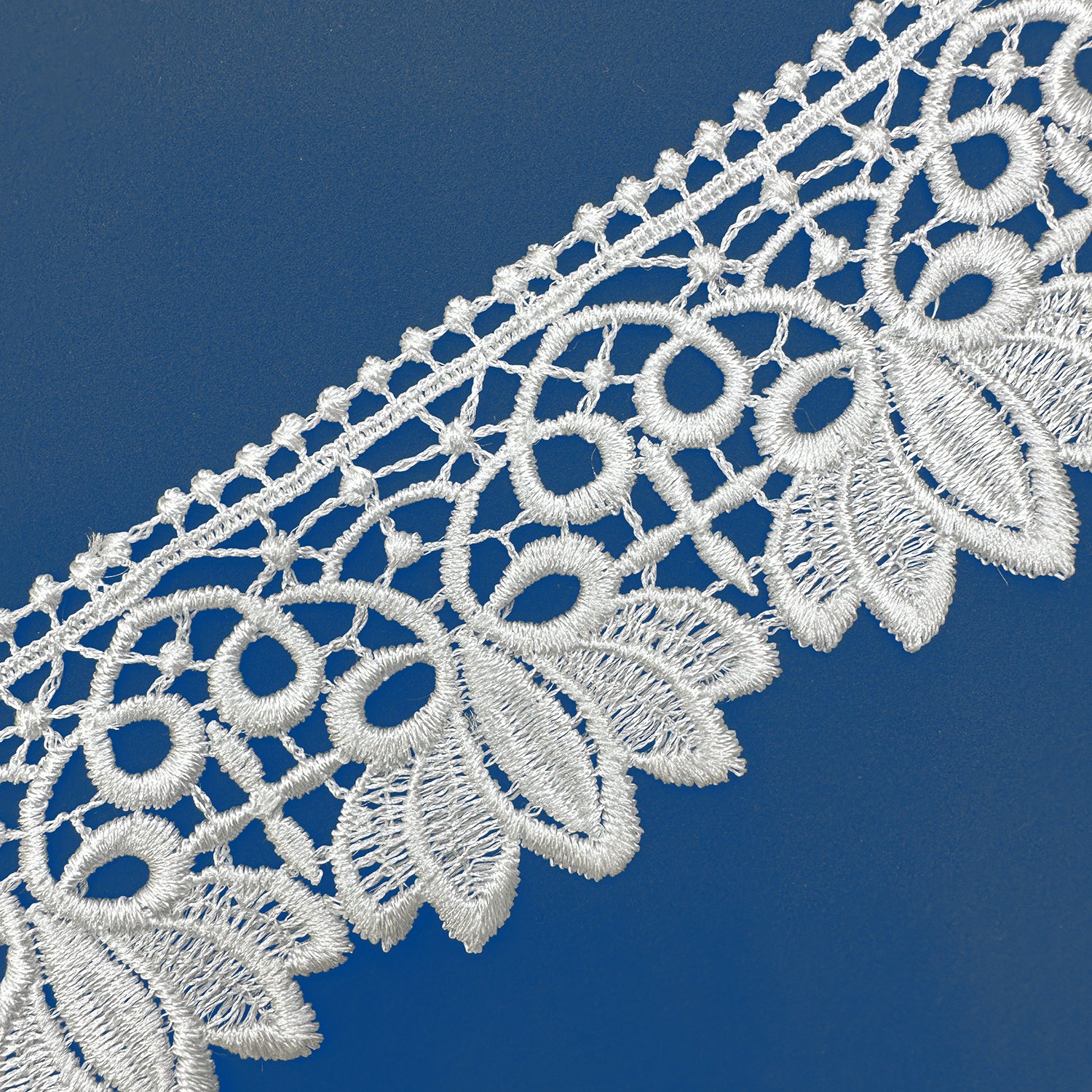 Custom Nigerian Hot Sale New Design White Wide Vintage Renda Chemical Lace Milk Silk Water Soluble Embroidery Lace Fabric Trim