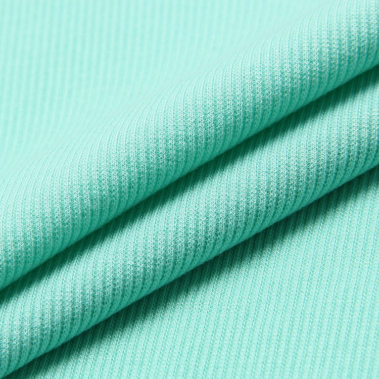 recycled nylon spandex rib jacquard knitted 2x2 rib knit fabric for sweaters repreve ribbed aerial alo yoga fabric