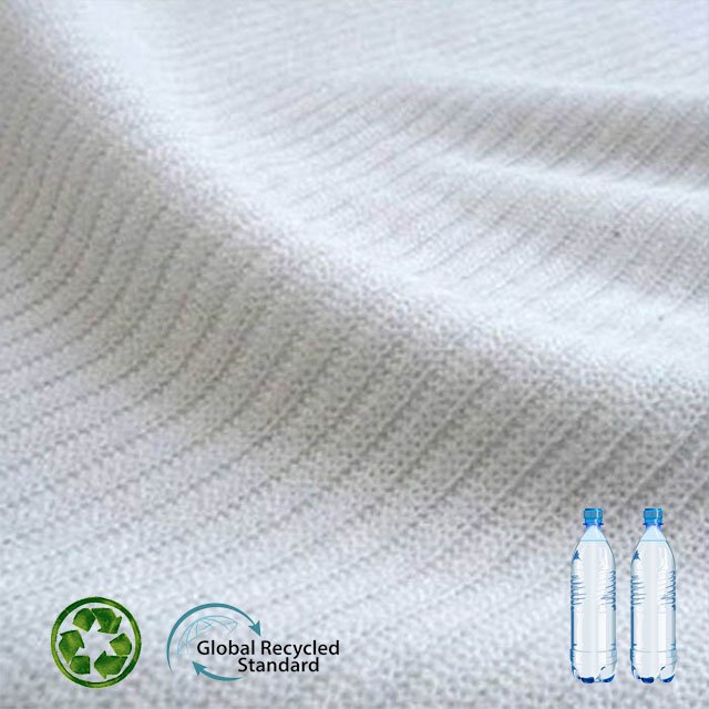 recycled nylon spandex rib jacquard knitted 2x2 rib knit fabric for sweaters repreve ribbed aerial alo yoga fabric