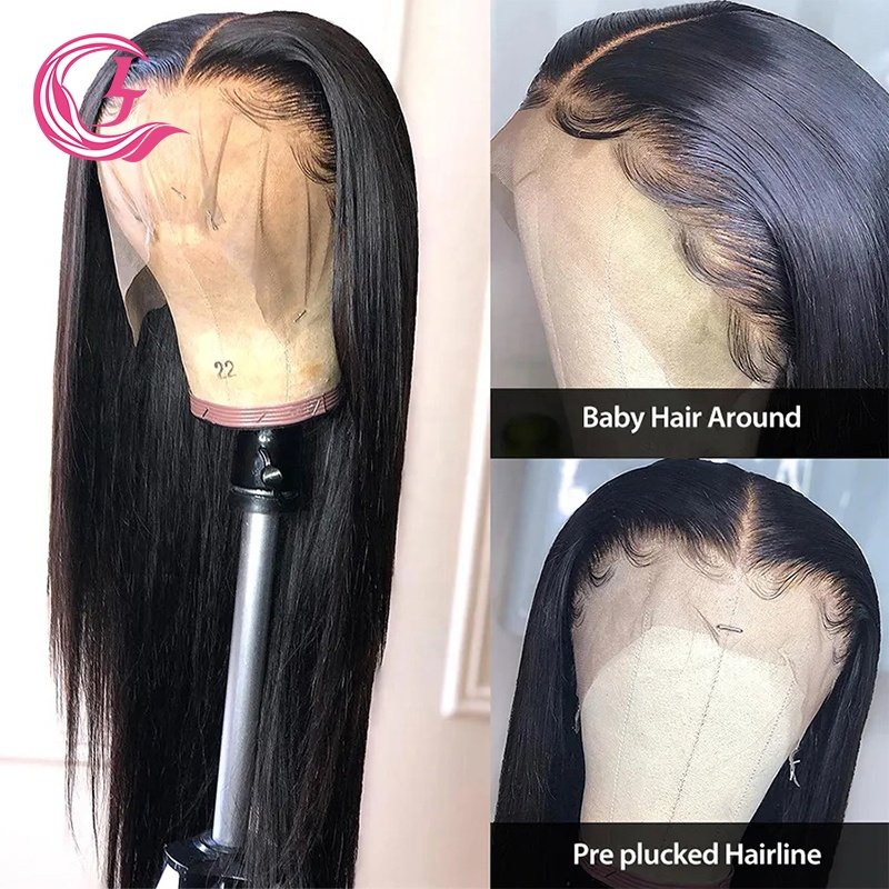 Cljhair Cheap Glueless Transparent Hd Pre Cut Wig Natural Brazilian Straight 100% Human Hair Lace Frontal Wigs For Black Women