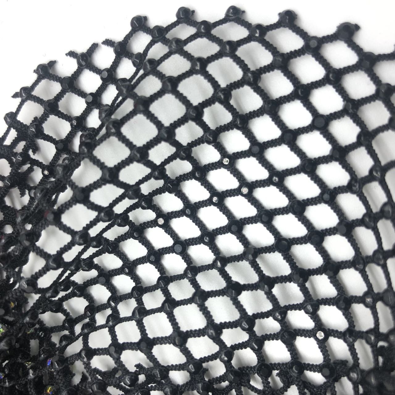 American wholesale 3d glitter mesh fabric fishing net crystal Stretch Elastic rhinestone net mesh tulle lace fabric