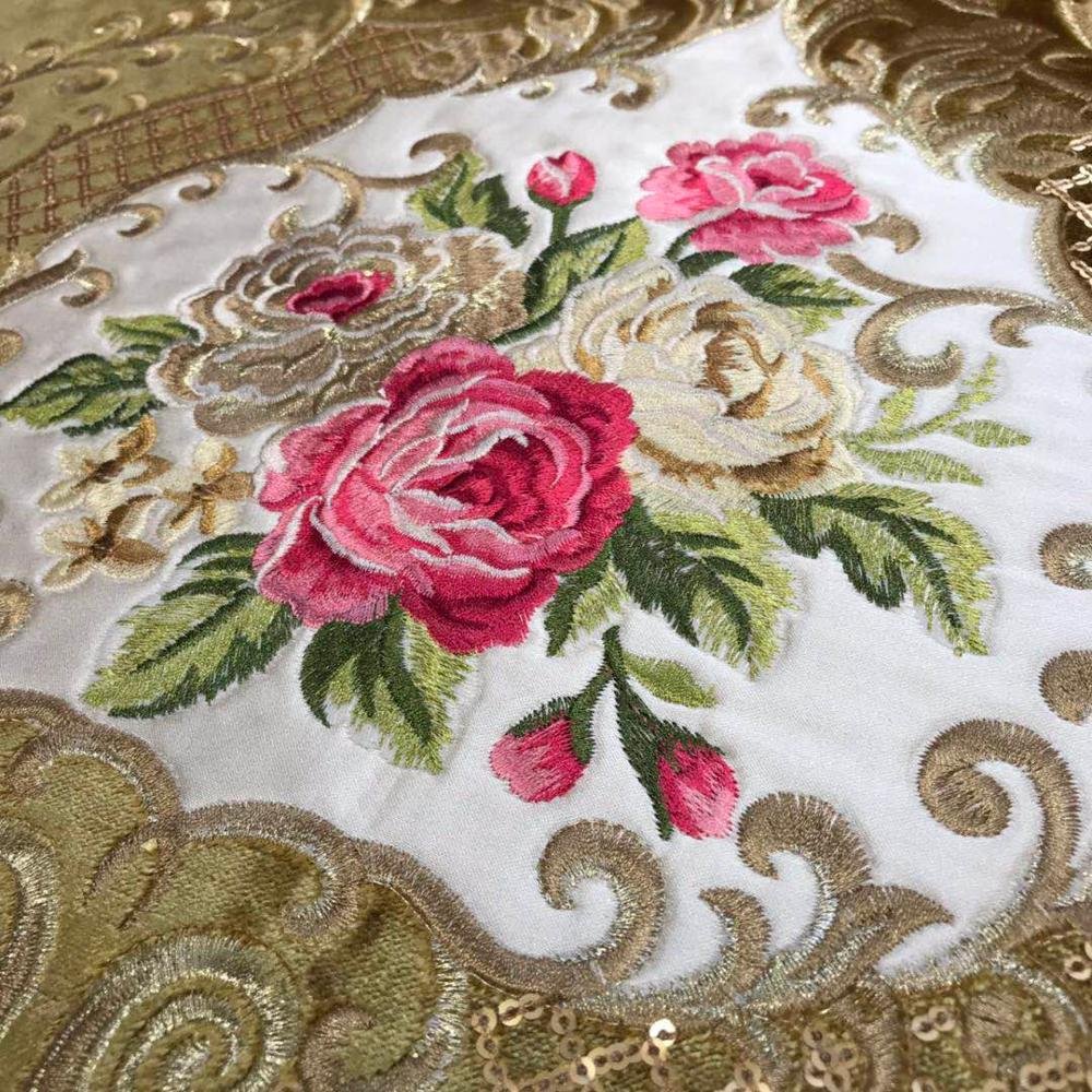 Morocco Sofa Embroidery Sofa Velour Fabric Professional Factory High Quality Luxurious Moroccan Style Velvet 100% Polyester 300T