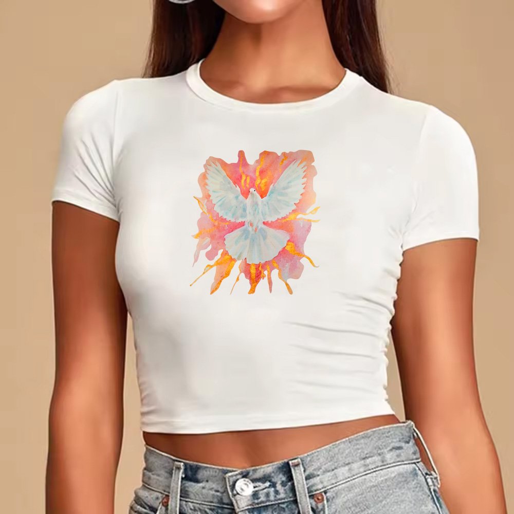 Custom Baby Tee Cropped Ladies Graphic T Shirts Plain Summer Cotton Tight Slim Fit T Shirt Top Crop Top Mujer Sexy For Women
