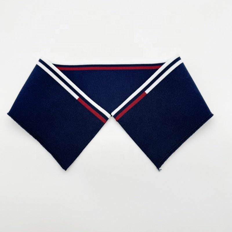 A polyester jacquard fabric ribbed collar accessory