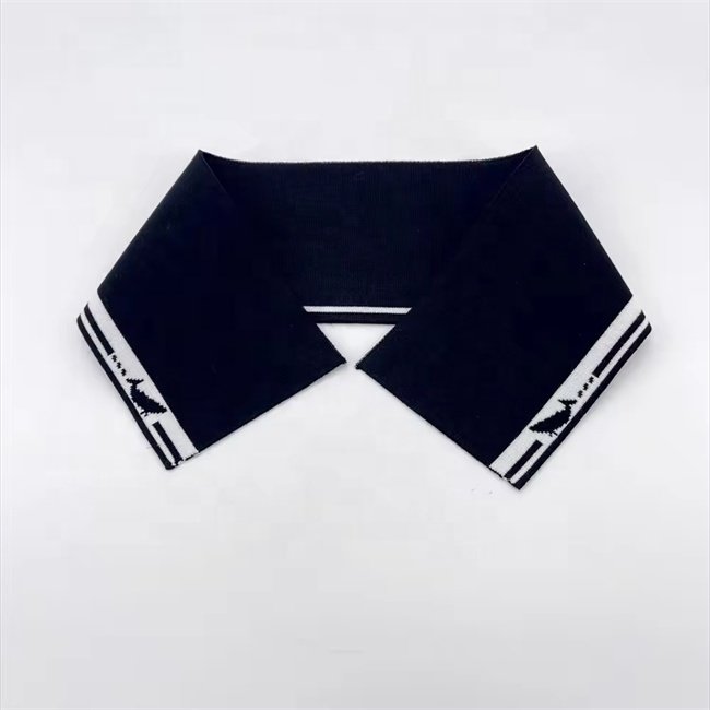 Custom Eco-friendly cotton jacquard ribbing collar be used for fashion clothing accessory