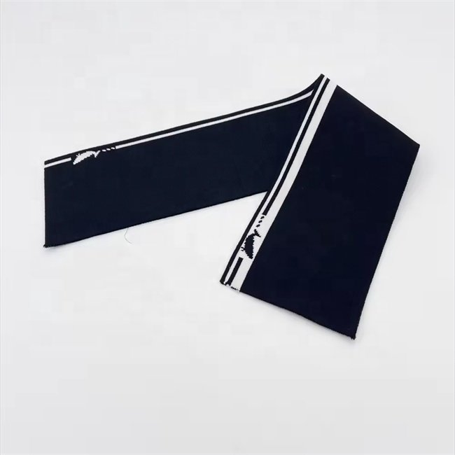 Custom Eco-friendly cotton jacquard ribbing collar be used for fashion clothing accessory