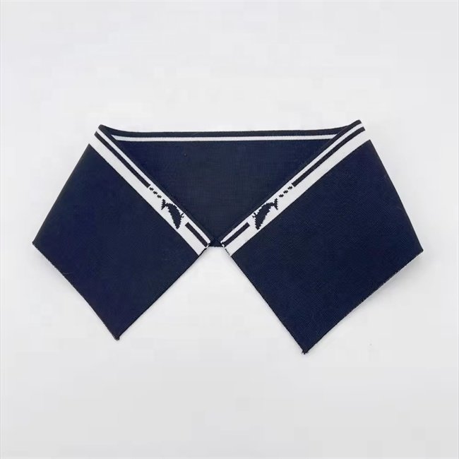 Custom Eco-friendly cotton jacquard ribbing collar be used for fashion clothing accessory