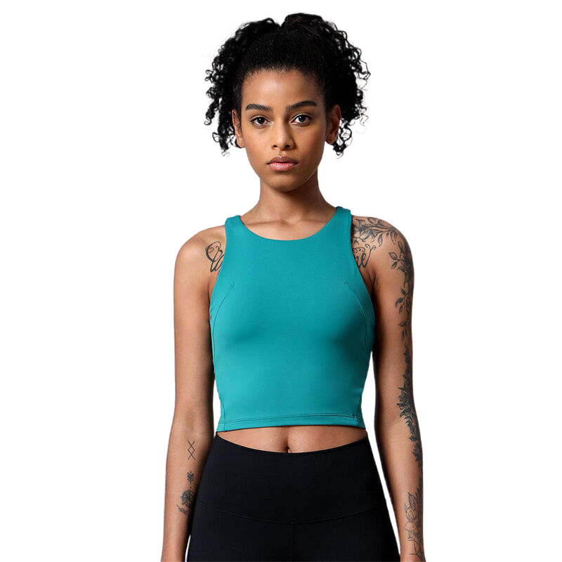 Dehan NC 24 colors Custom logo blank plain Square Neck deep Wide Rib Stretchy Sleeveless Women's Tank top women crop top