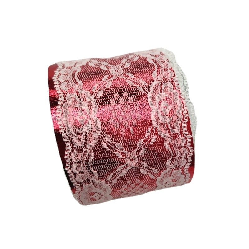 In Stock 7.8cm Bilateral Non-Elastic Nylon Lace Wide Edge Lace Accessories Clothing DIY Mesh Fabric Garments 200Y/ROLL Weddings
