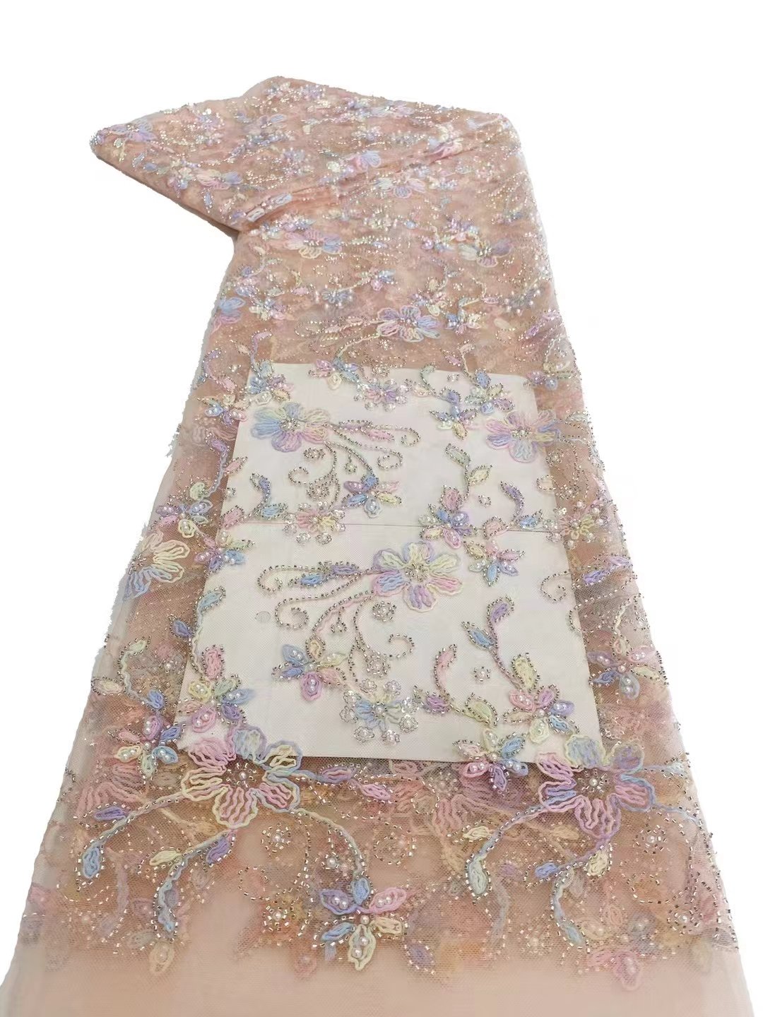 Good Price New Product New Sequin Lace Embroidery Fabric For Dress Beaded Lace Fabric Luxury