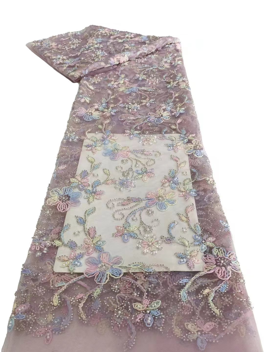 Good Price New Product New Sequin Lace Embroidery Fabric For Dress Beaded Lace Fabric Luxury
