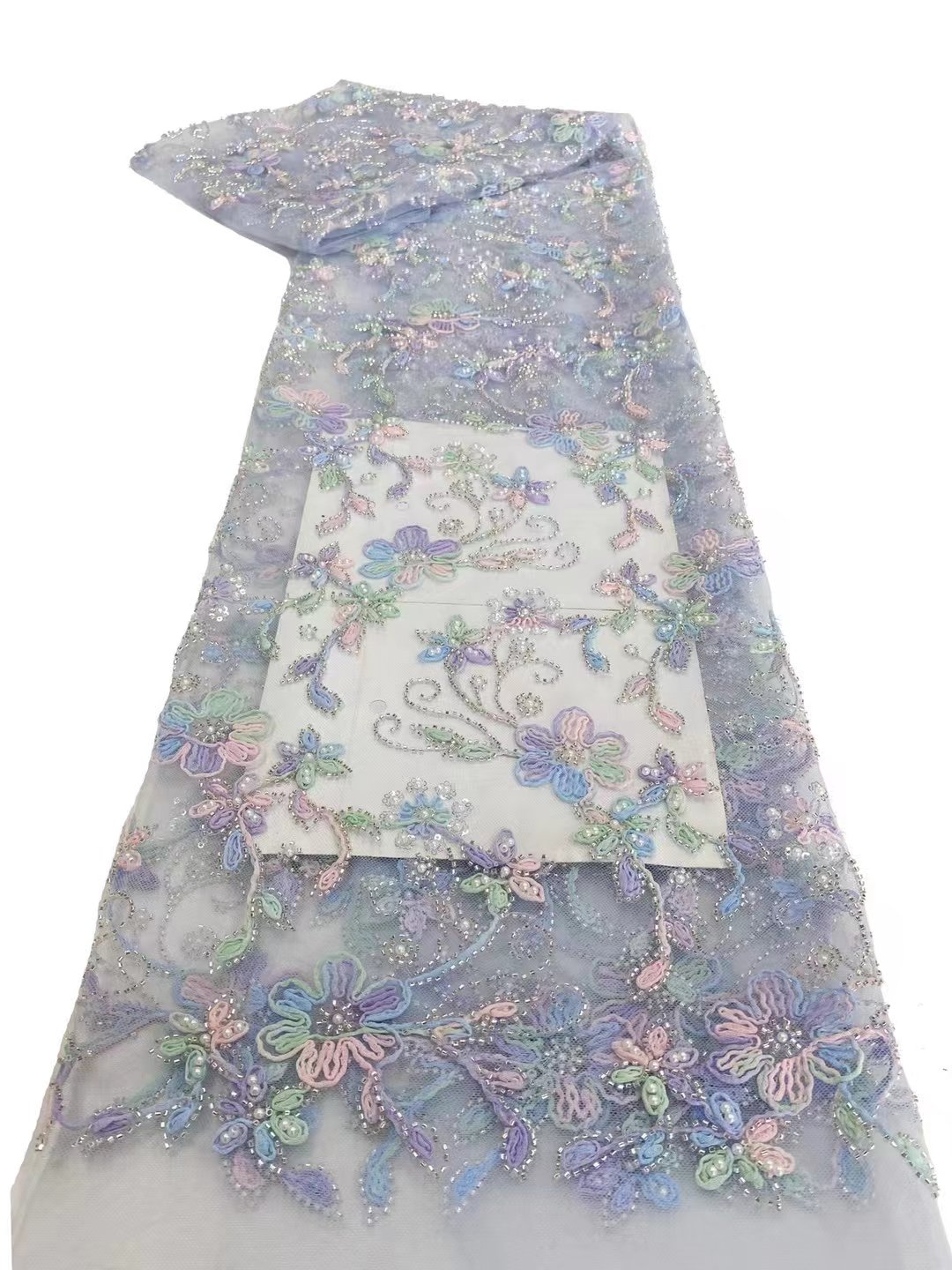 Good Price New Product New Sequin Lace Embroidery Fabric For Dress Beaded Lace Fabric Luxury