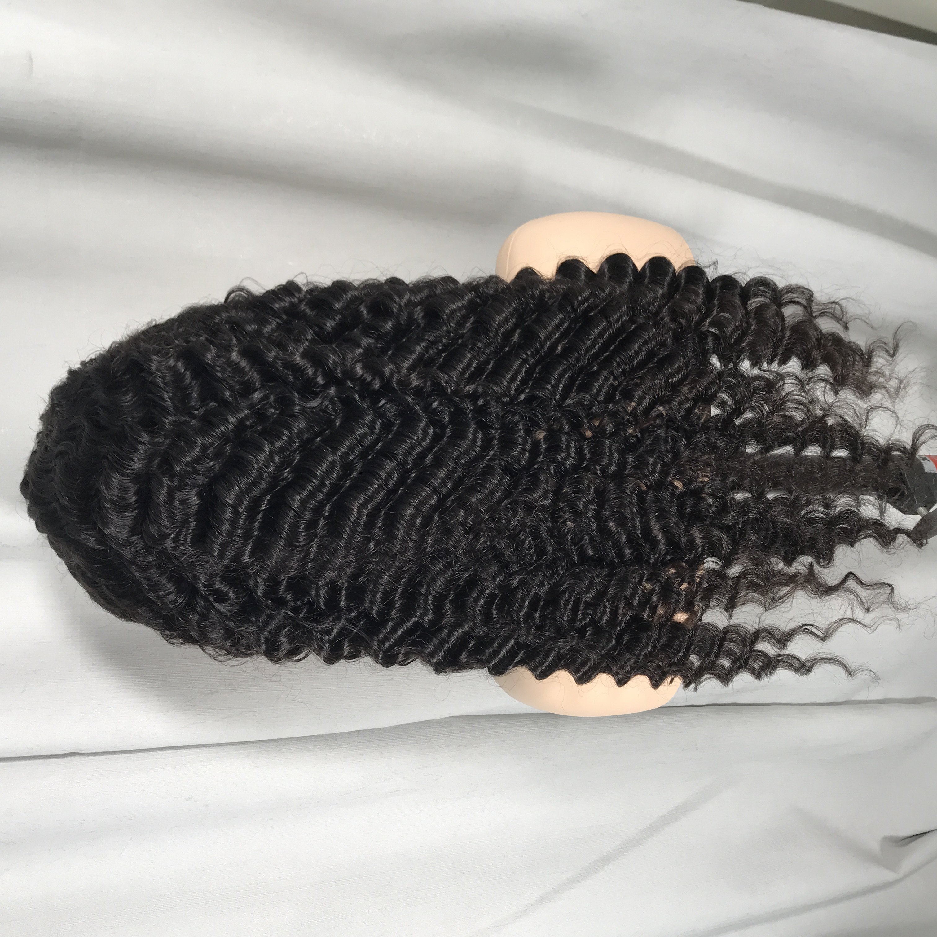Wholesale Raw India Deep Wave Nature Transparent Hd Full Lace Frontal Wig Virgin Brazilian Preplucked Lace Front Human Hair Wigs