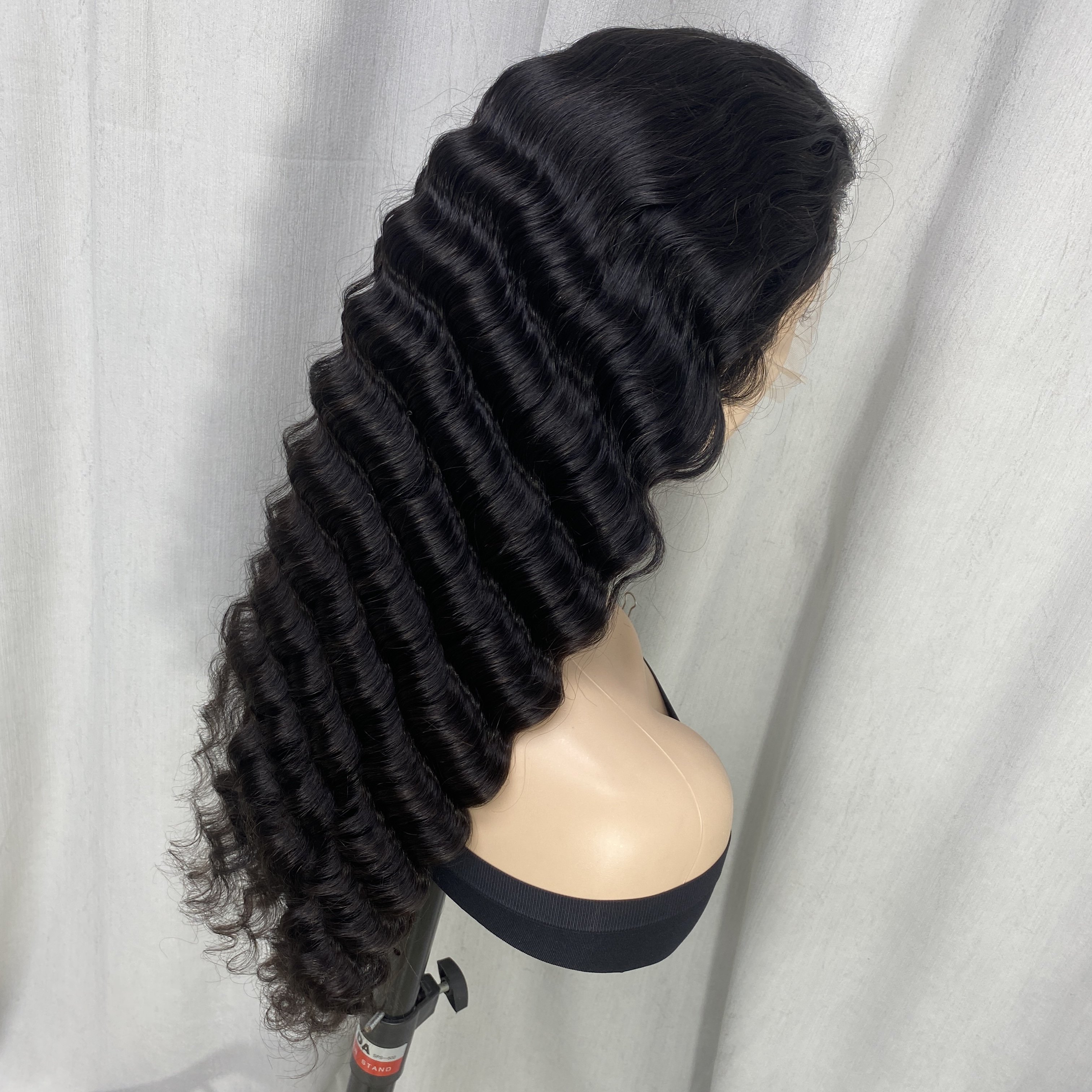 Wholesale Raw India Deep Wave Nature Transparent Hd Full Lace Frontal Wig Virgin Brazilian Preplucked Lace Front Human Hair Wigs