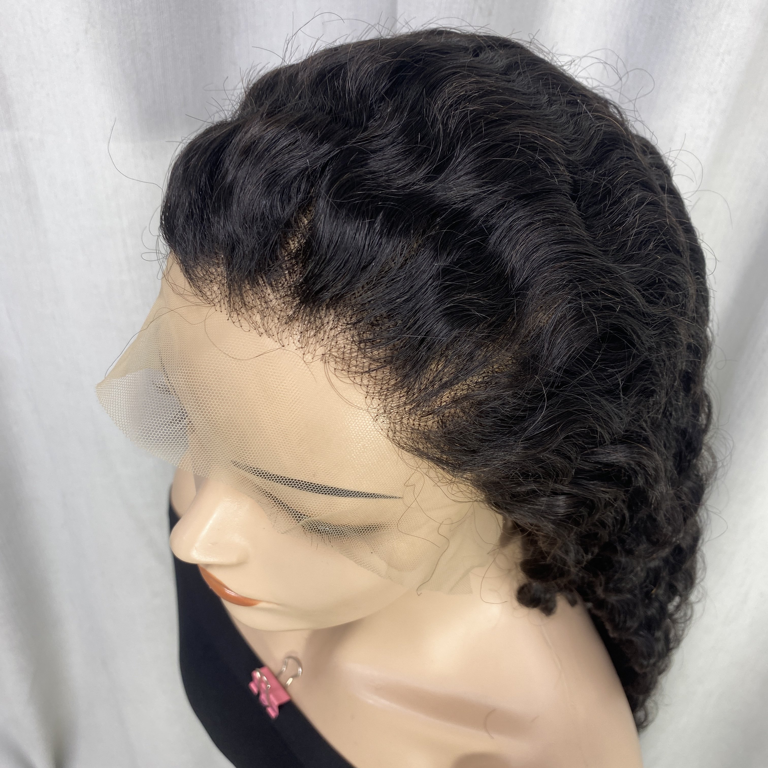 Wholesale Raw India Deep Wave Nature Transparent Hd Full Lace Frontal Wig Virgin Brazilian Preplucked Lace Front Human Hair Wigs
