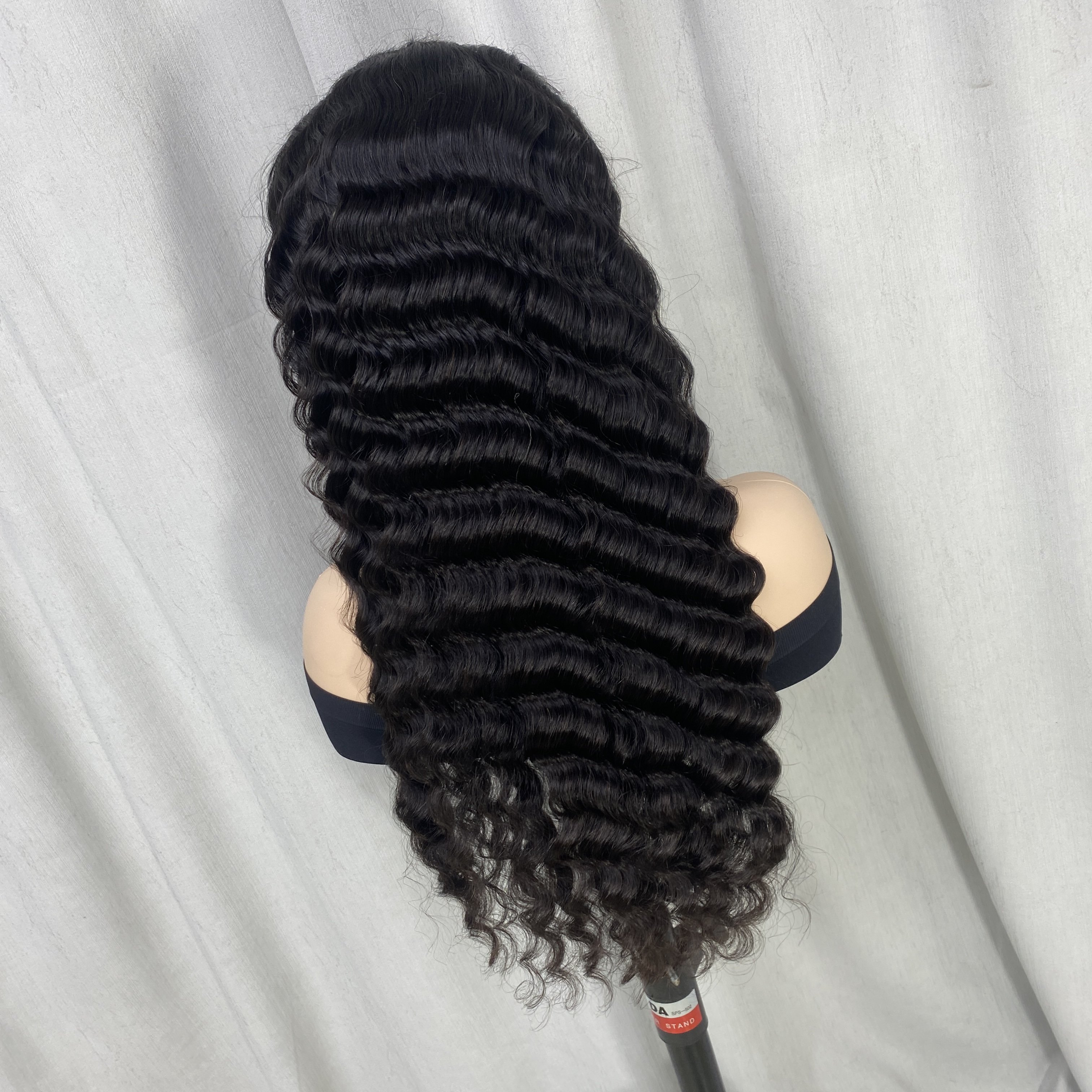 Wholesale Raw India Deep Wave Nature Transparent Hd Full Lace Frontal Wig Virgin Brazilian Preplucked Lace Front Human Hair Wigs