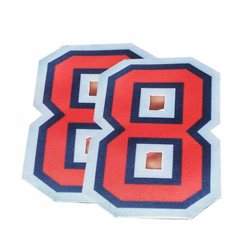Popular Solid 100% Polyester Tackle Twill fabric for Embroidery Patch by laser cut screen print for sport wear
