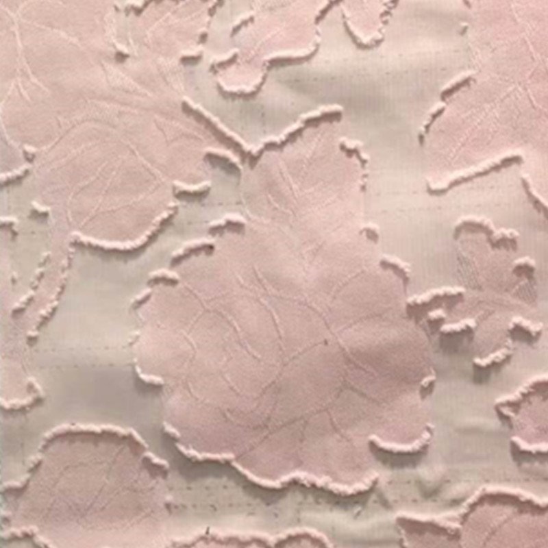 Stock china factory rose pattern cut flower jacquard chiffon fabric for fashion dress