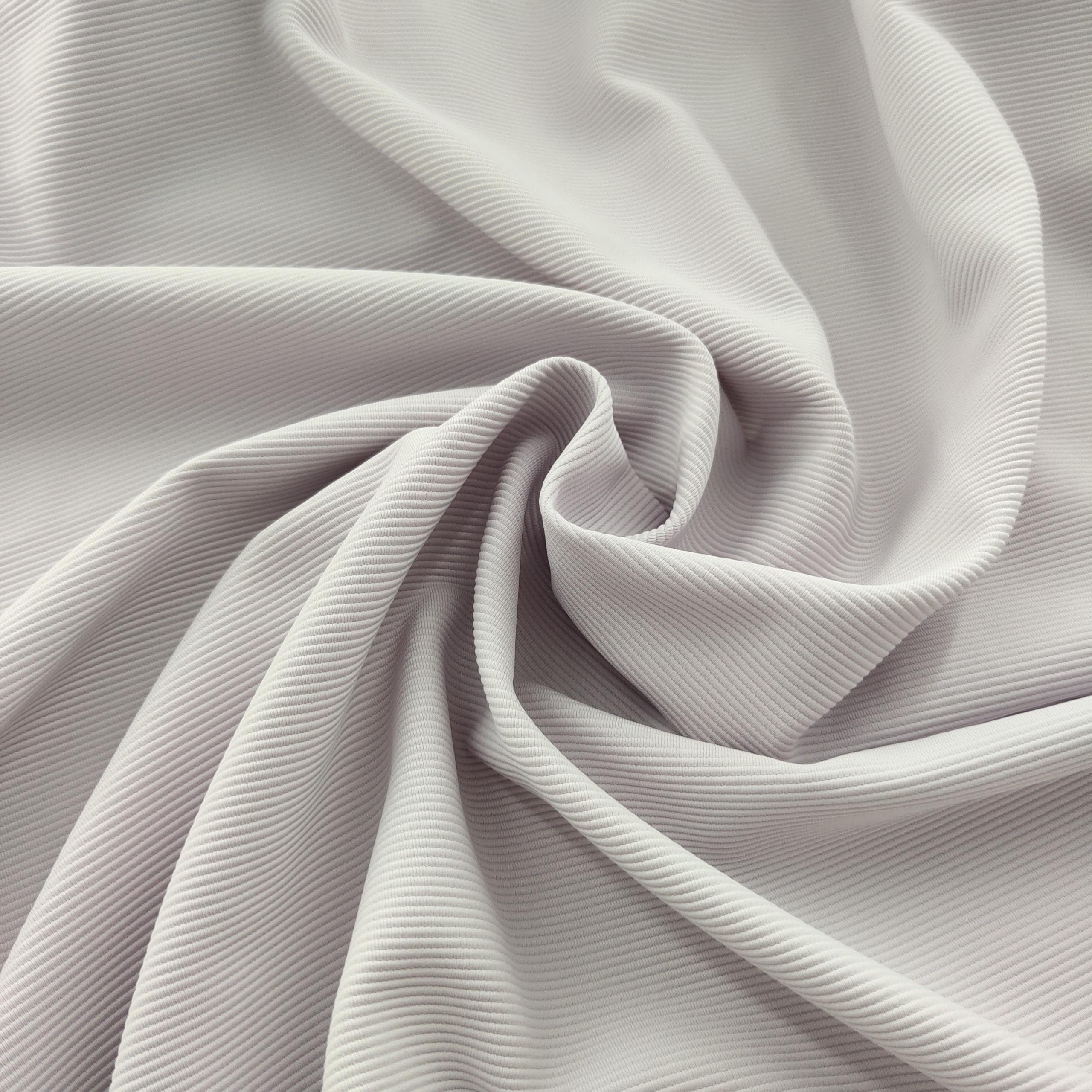 Wholesale Stock High Quality 4 Way Stretch Nylon Spandex Ribbed Knit Fabric For Sportswear