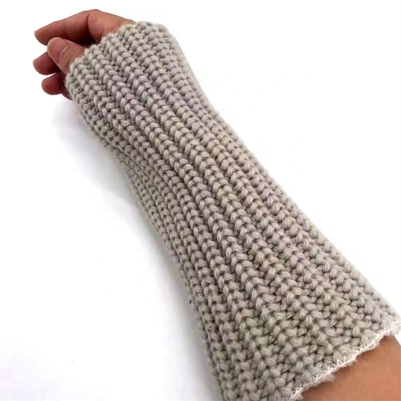 Custom solid color Eco-friendly wool ribbing knit cuff, seamless rib cuffs