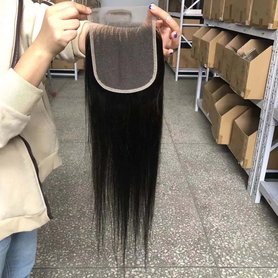 Cheap swiss lace closure 4x4, Vietnamese raw hair hd lace closure, Peruvian and Brazilian human hair weaves bundles with closure
