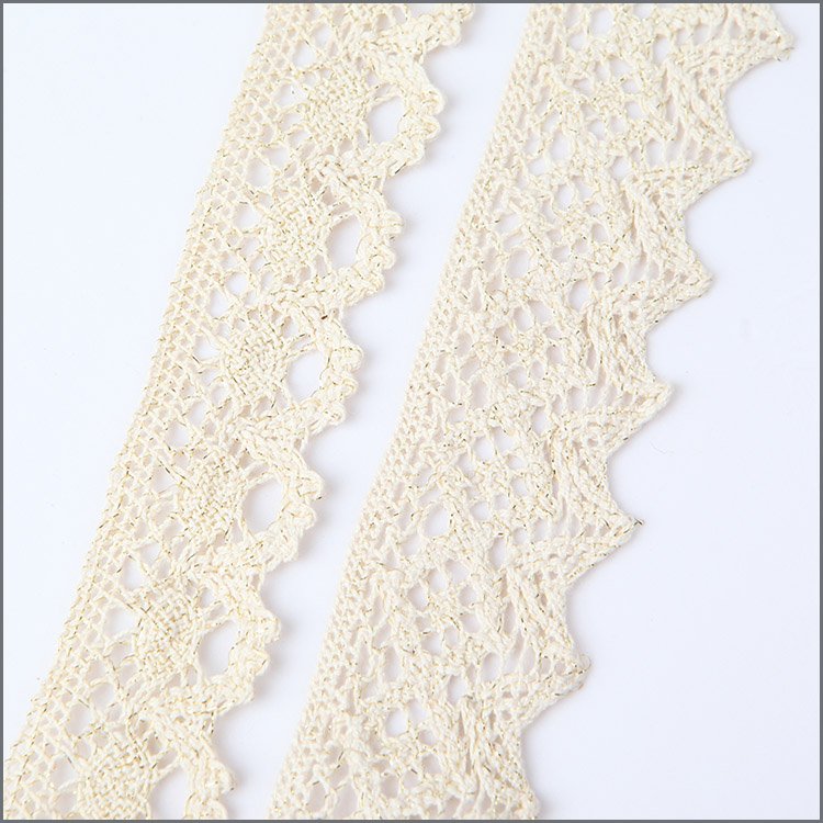 Custom Cotton Crochet Lace Pattern Bobbin Zigzag Lace