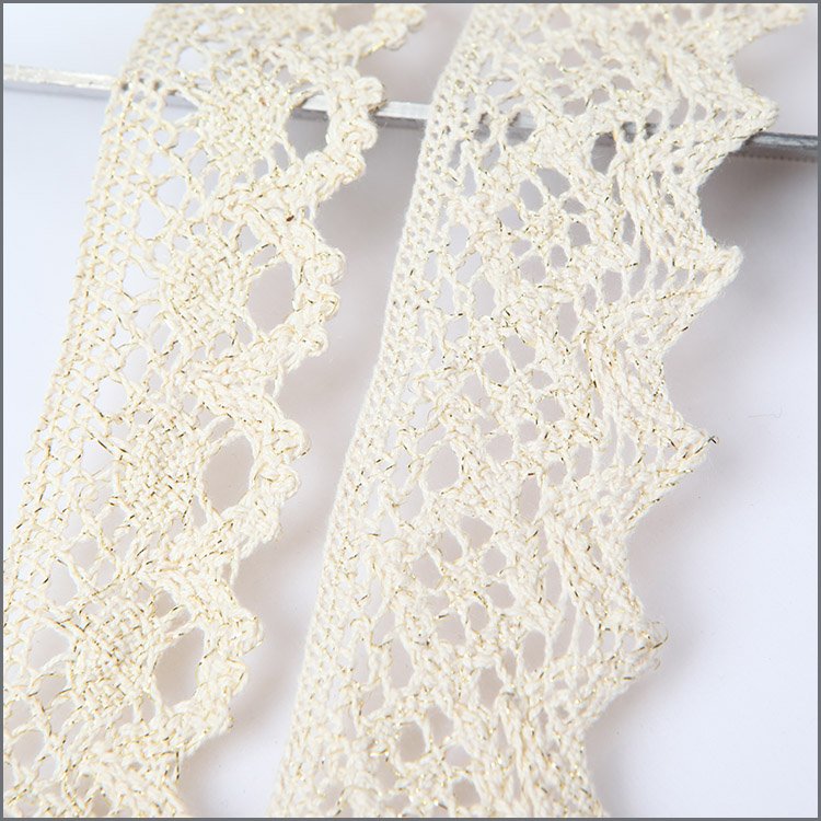 Custom Cotton Crochet Lace Pattern Bobbin Zigzag Lace