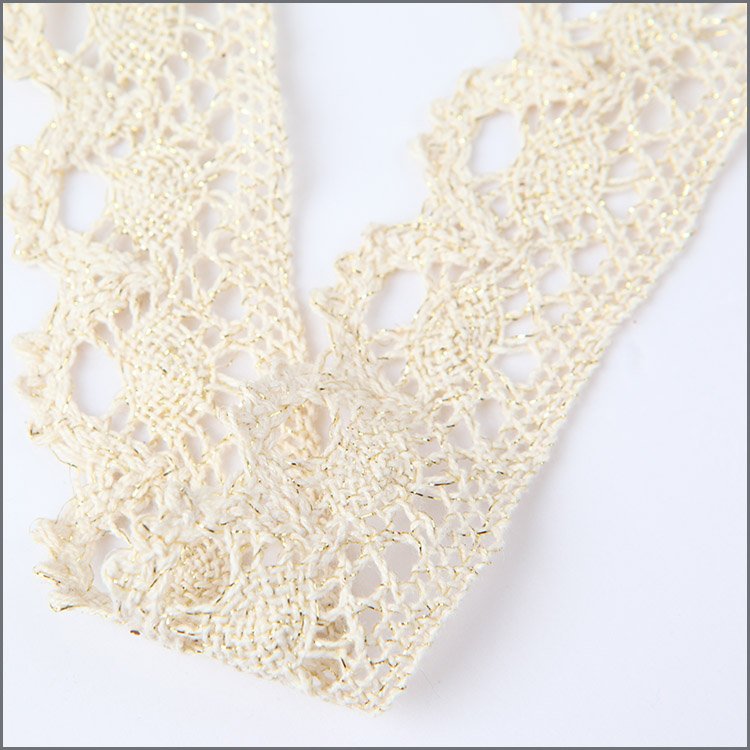 Custom Cotton Crochet Lace Pattern Bobbin Zigzag Lace