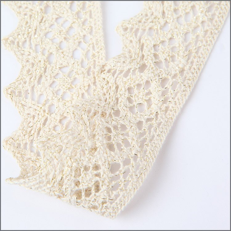 Custom Cotton Crochet Lace Pattern Bobbin Zigzag Lace