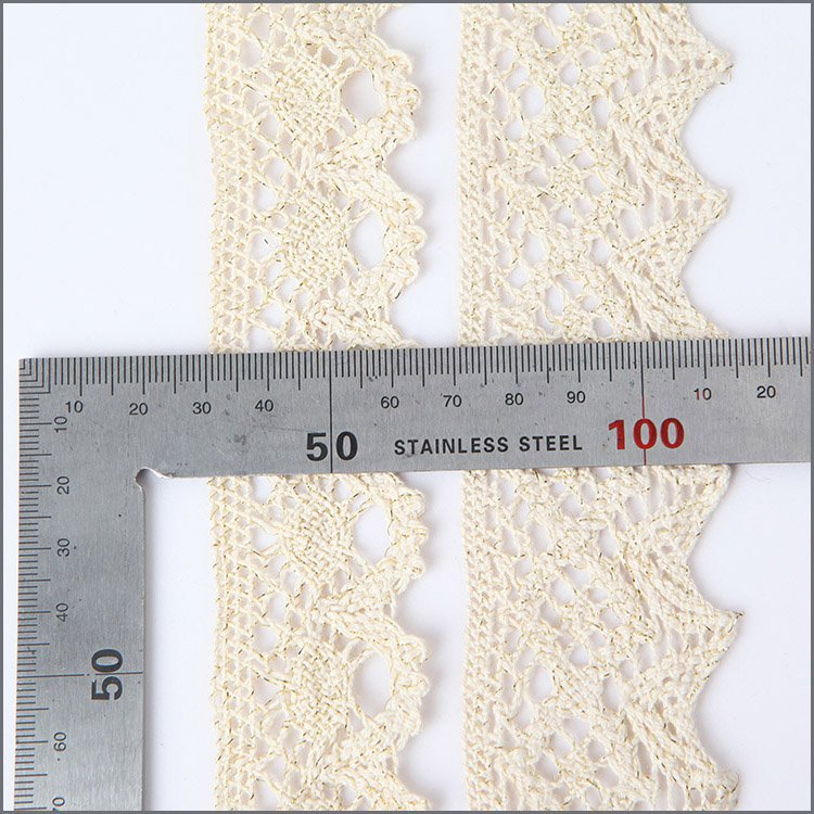 Custom Cotton Crochet Lace Pattern Bobbin Zigzag Lace