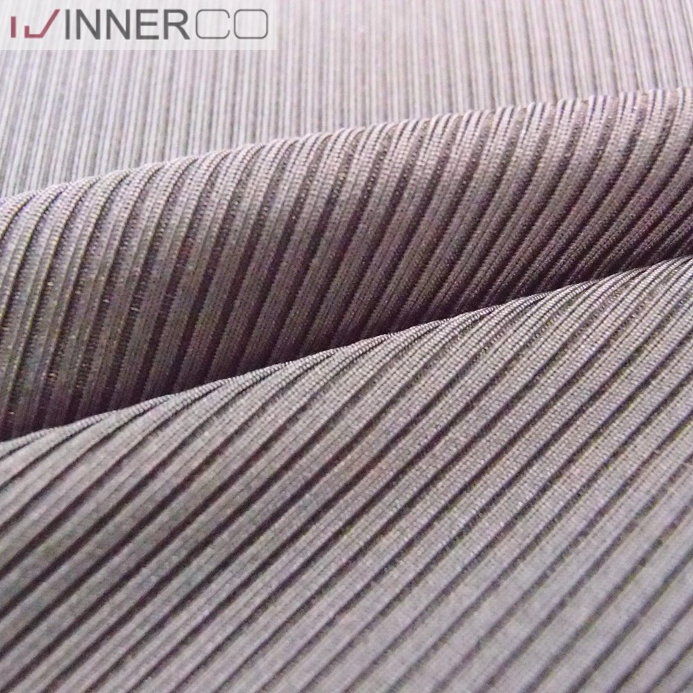 Polyester fabric roll 2x2 rib knit stretch fabric in dye