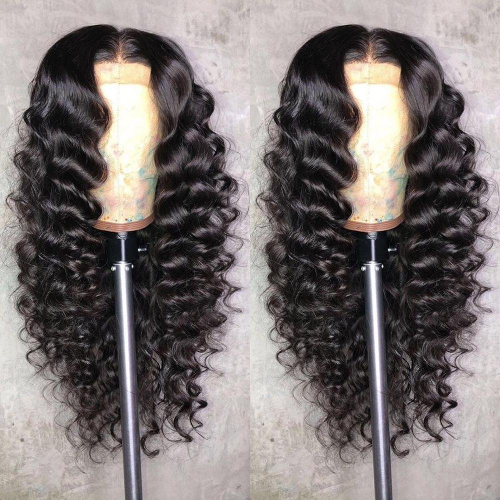 360 Lace Wigs Loose Wave Brazilian Hair Pre Plucked With Bleached Knots For Black Woman Long Wavy Glueless