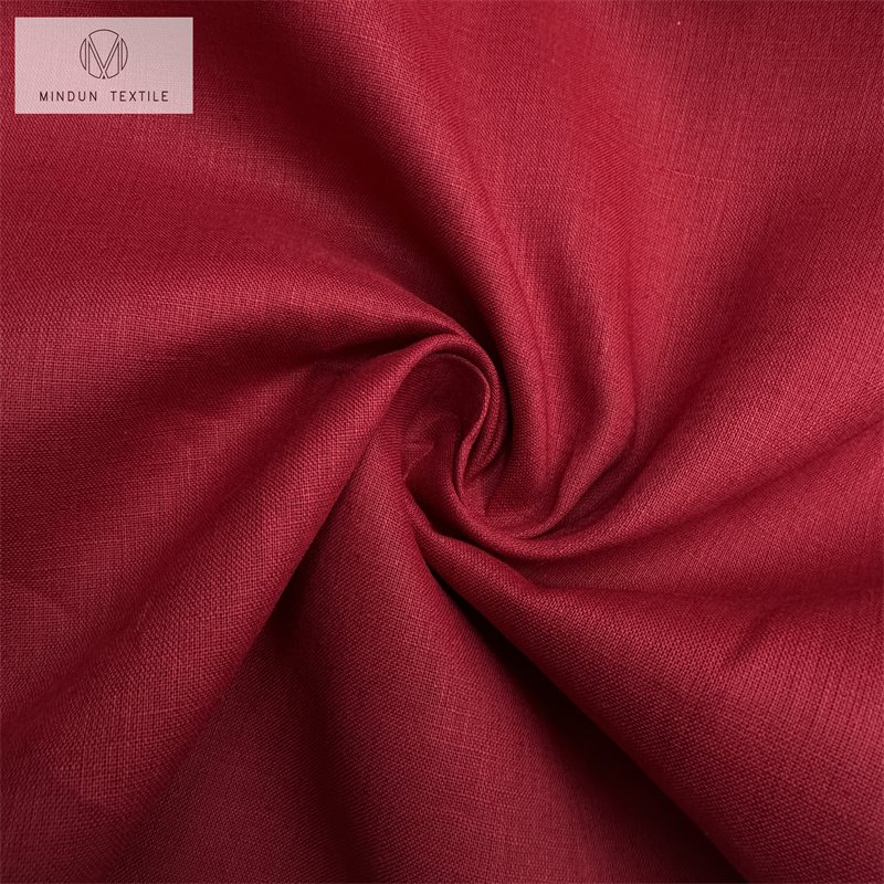 Mindun Chinese Vintage Style Floral Printed Linen Cotton Fabric For Pillow Case