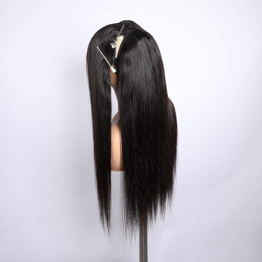 New Fashion Zipper Wig 13*4 Transparent HD Lace Front Glueless Human Hair Wig Raw Vietnamese Burmese Brazilian Indian Wig