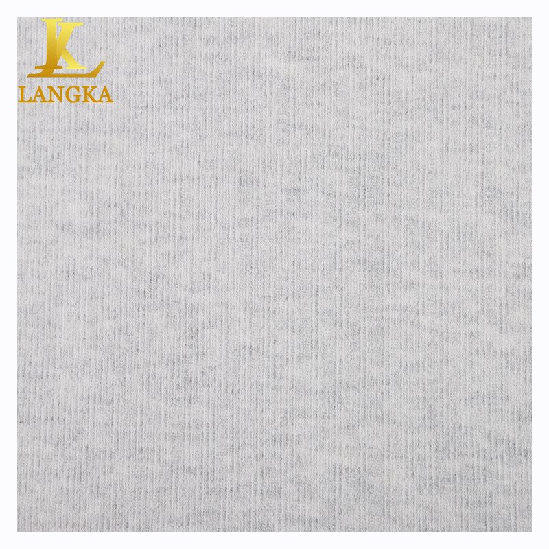 Langka OEM custom yarn dyed organic 95% cotton 5% spandex knit rib fabric for garment