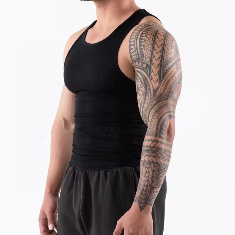 MASSGARMENT High quality Muscle men tank top Gym cotton spandex tight fitness man vest ribbed tank top men