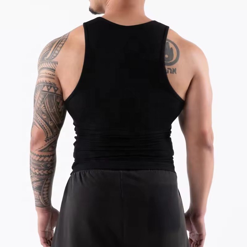 MASSGARMENT High quality Muscle men tank top Gym cotton spandex tight fitness man vest ribbed tank top men