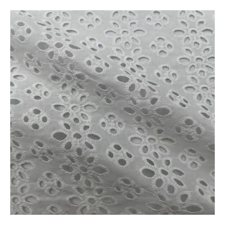 White woven 60s*60s 90*88 flower trim austrian lace swiss voile border embroidery fabric for baby's clothing