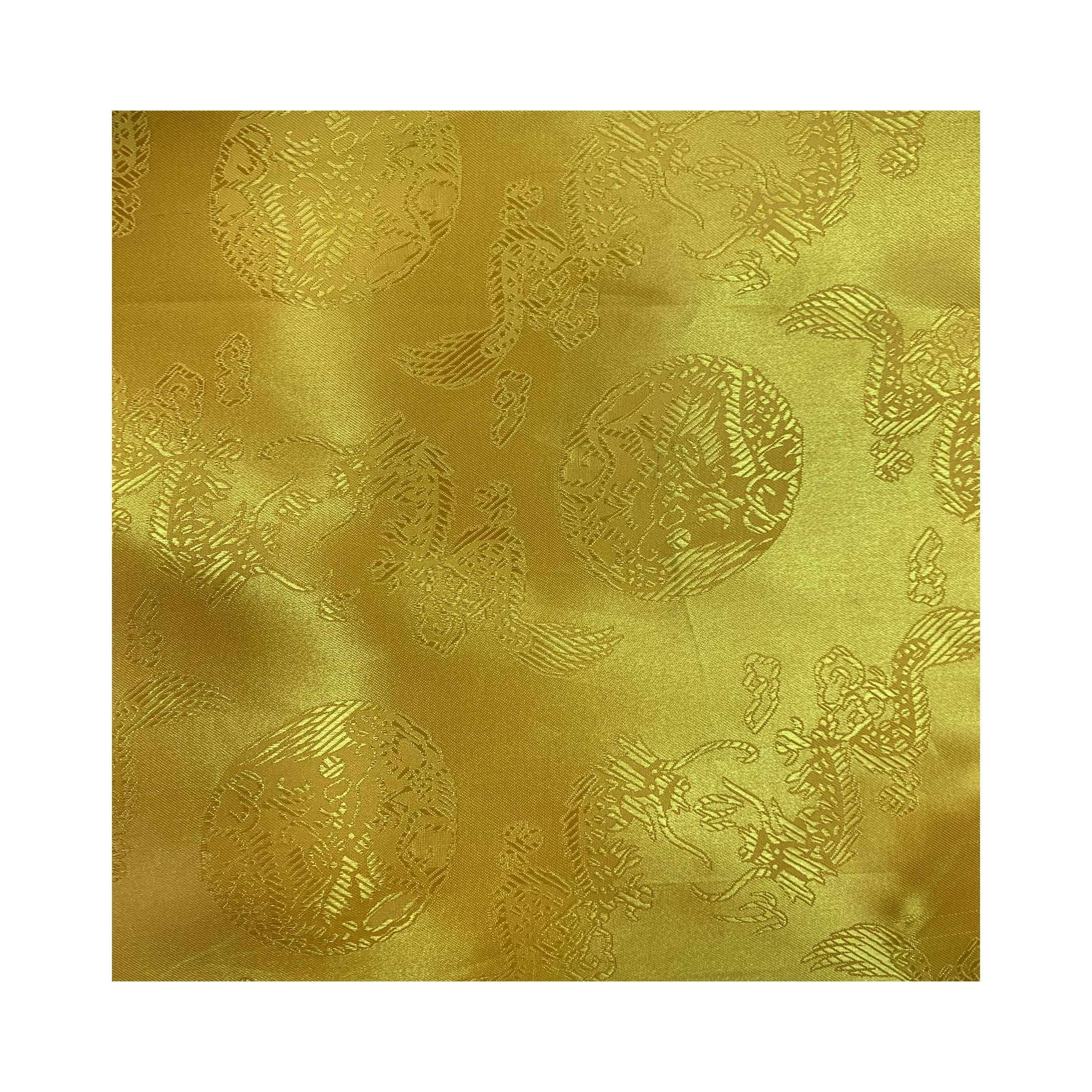 Heavy industry embossed embroidery jacquard clothing fabric retro light luxury cheongsam yarn-dyed fashion brocade silk fabric