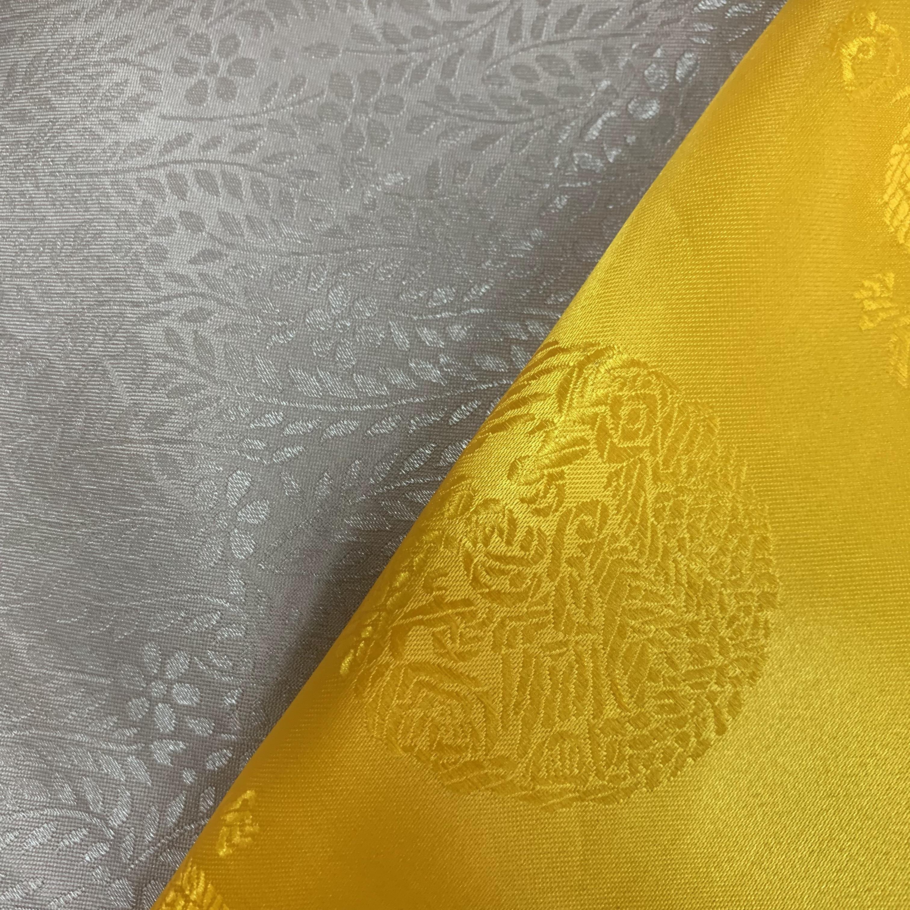 Heavy industry embossed embroidery jacquard clothing fabric retro light luxury cheongsam yarn-dyed fashion brocade silk fabric