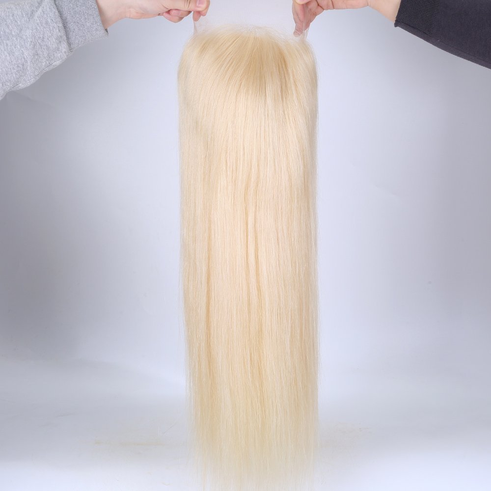 613# Straight Transparent full Lace Wig cuticle aligned hair wig 100% human blond Hair white women wigs