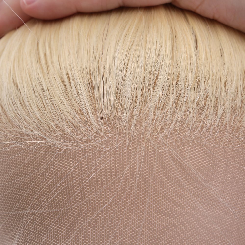 613# Straight Transparent full Lace Wig cuticle aligned hair wig 100% human blond Hair white women wigs