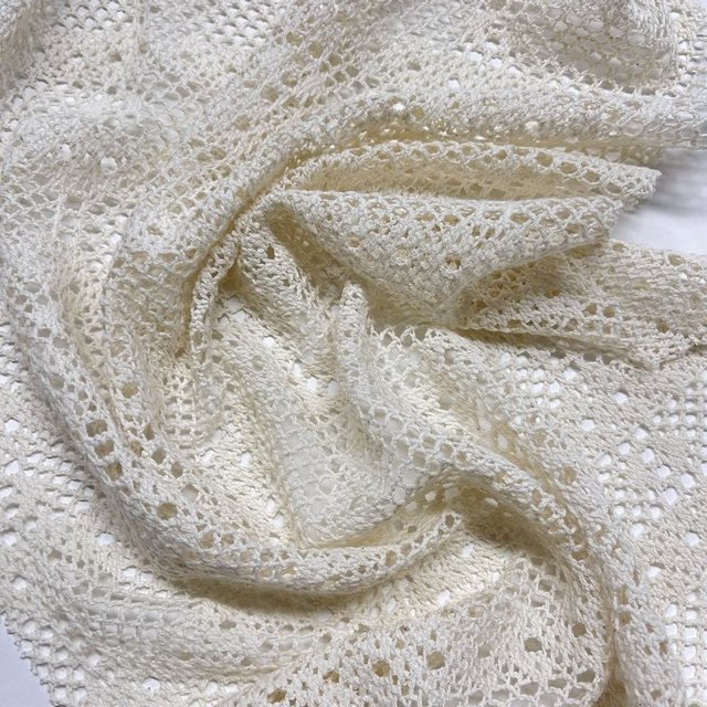 customized Soft Hand Feel Cotton Lace Fabric Geometric Crochet Embroidery Lace