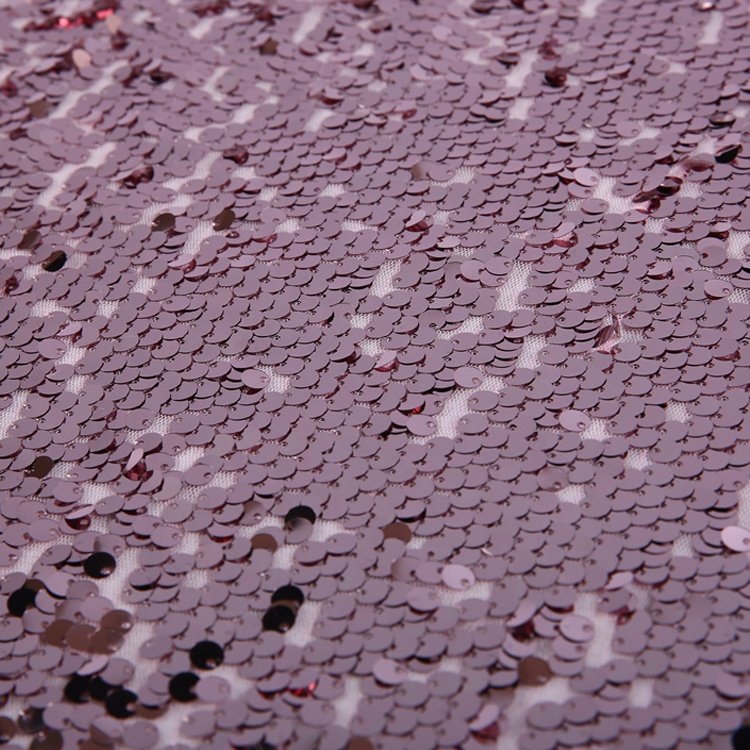 Textiles color change glitter polyester embroidery reversible sequin dress fabric