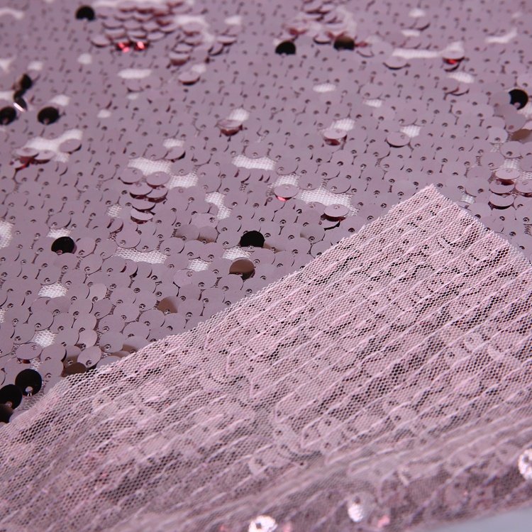 Textiles color change glitter polyester embroidery reversible sequin dress fabric