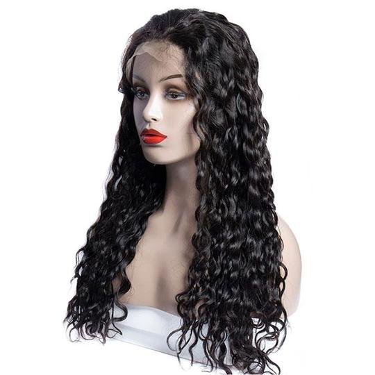 High Quality Brazilian/Peruvian 100% Raw Human Hair HD Full Lace Water Wave Wig Real Hair Full Lace Wig on Sale For Women