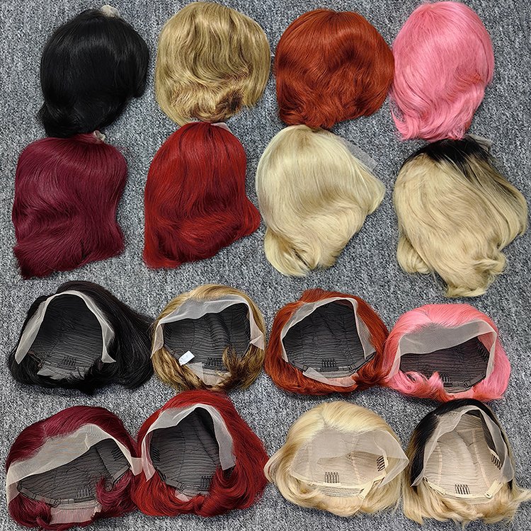 wholesale cheap prices raw human hair wig vendors short brazilian pixie cut human hair 13*4 full lace front wigs black women