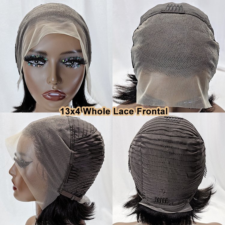 wholesale cheap prices raw human hair wig vendors short brazilian pixie cut human hair 13*4 full lace front wigs black women