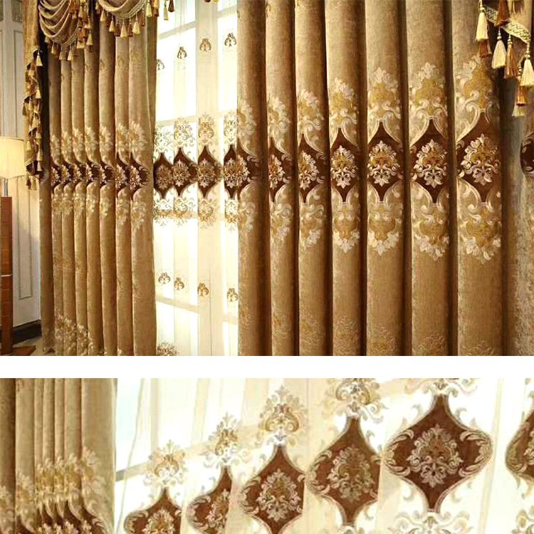 New Fashion 2022 Wholesale High Quality Embroidery Blackout Curtain Fabric Polyester For Decorations